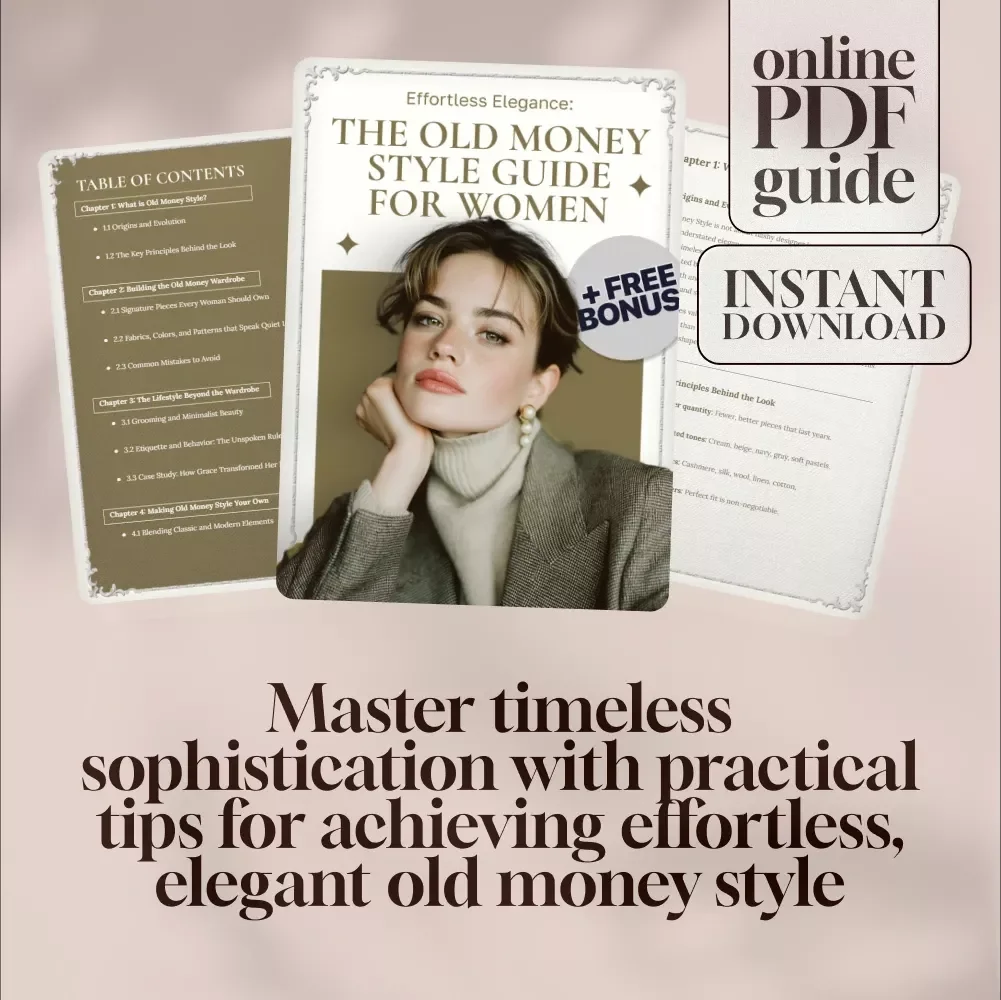 Effortless Elegance: The Old Money Style Guide for Women – Digital Download | Quiet Luxury Fashion, Classic Wardrobe, Timeless Chic Lifestyle