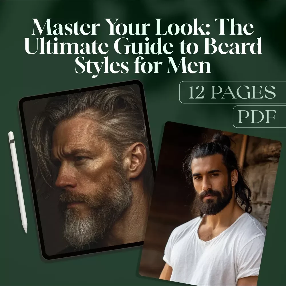 Master Your Look: The Ultimate Guide to Beard Styles for Men | Digital Beard Style Guide for Grooming, Trimming & Face Shape Matching