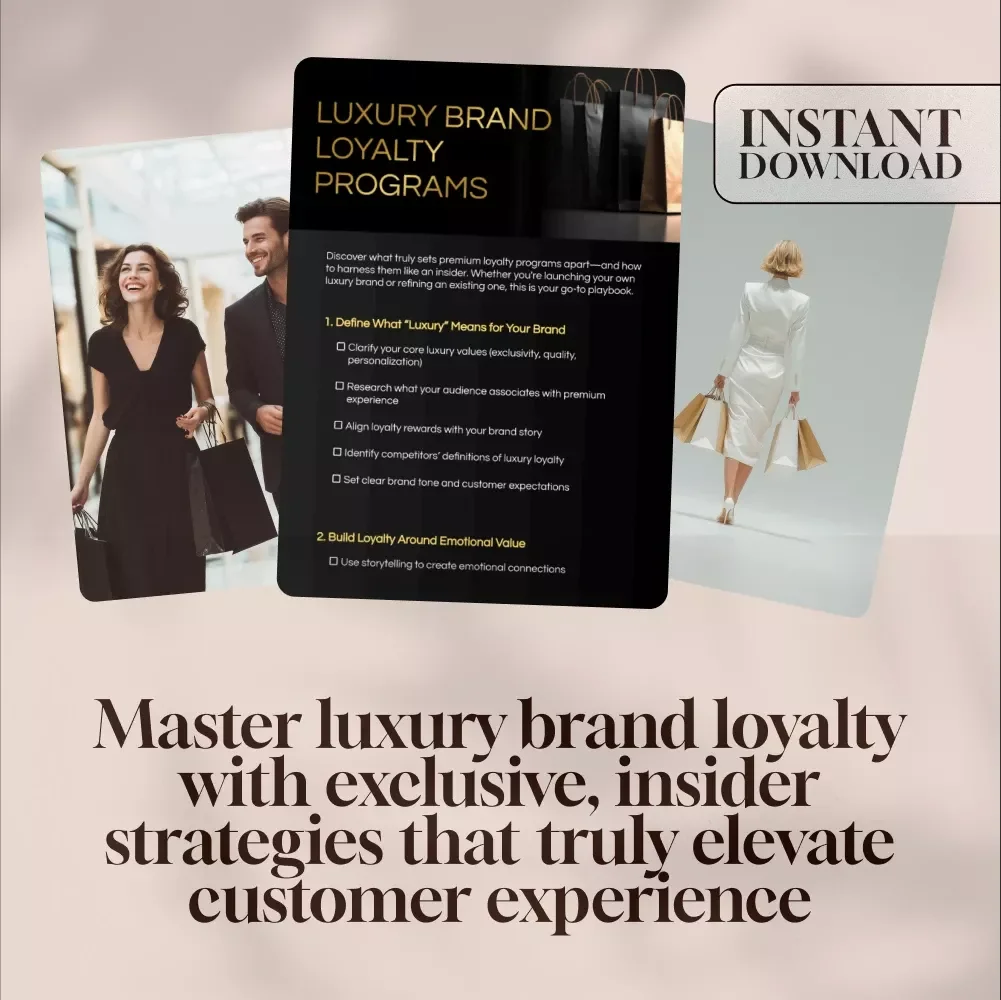 Luxury Brand Loyalty Programs Checklist | Digital Download for Premium Brand Loyalty Strategy, High-End Tiered Rewards & Exclusive Client Retention