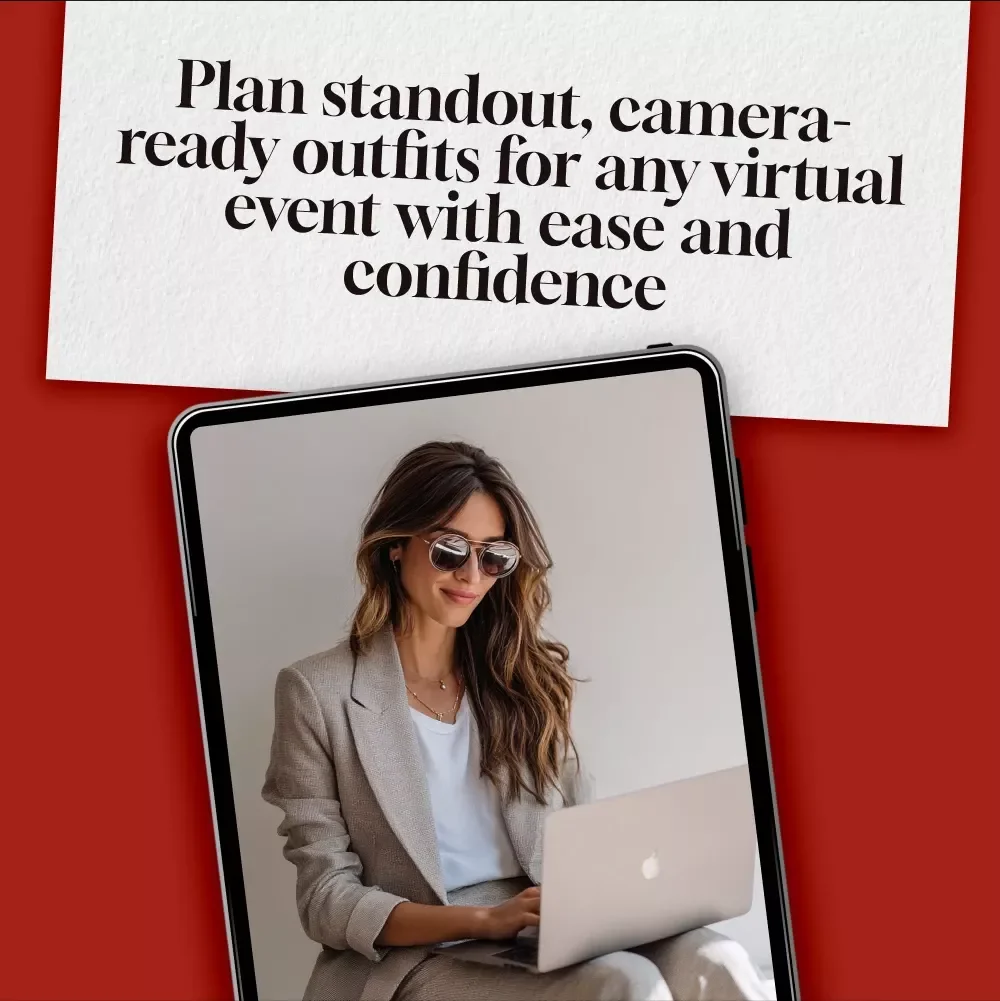 Digital Event Outfit Planning Checklist | Virtual Event Outfit Guide | Zoom Call Style | Digital Download Wardrobe Planner