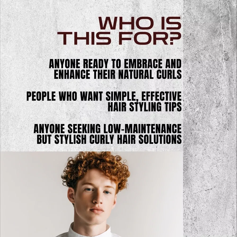 Curly Hair, Don't Care: Men's Styling Checklist | Digital Download for Hair Style for Man Curly | eBook Guide for Perfect Curls