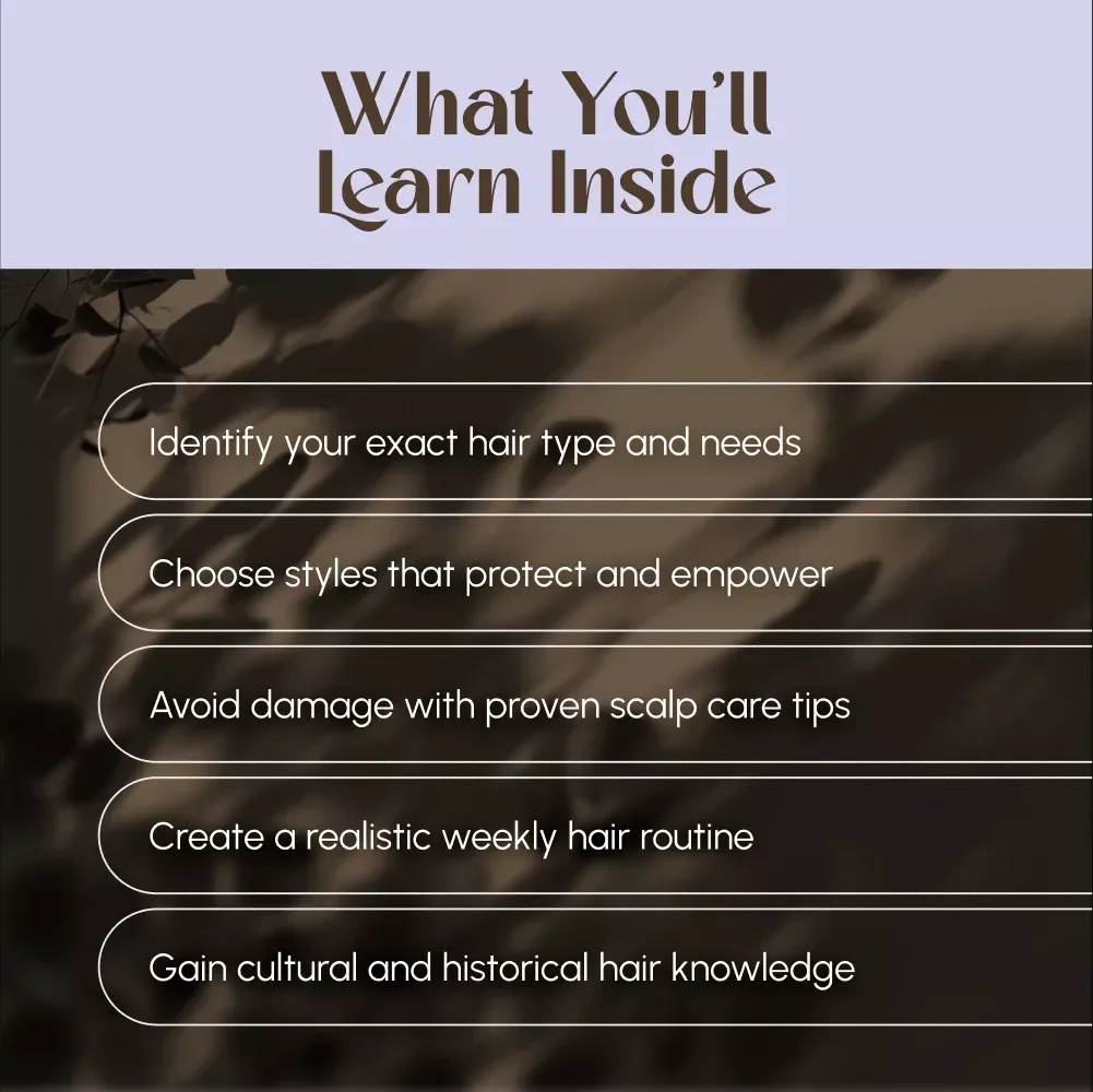 A Modern Guide to Black Hair Mastery | Digital Download Guide for Black Hair Styles, Natural Hair Care & Protective Styling