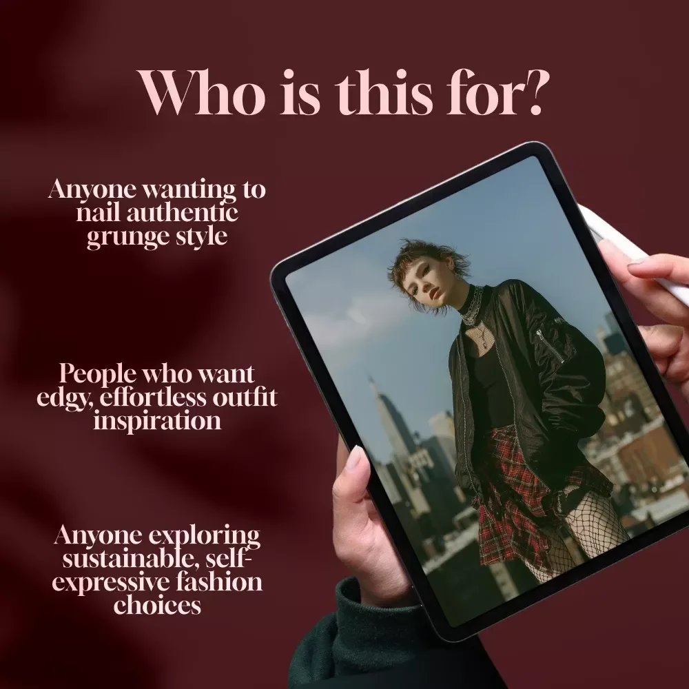 Grunge Rewired: Your Ultimate Guide to Rebel-Ready Style – Digital Download | Grunge Style Clothing Guide, 90s Fashion eBook, Alternative Outfit Inspiration
