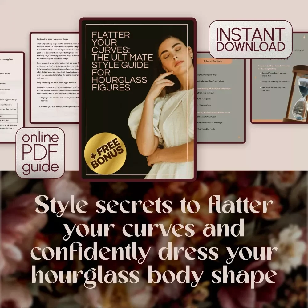 Flatter Your Curves: The Ultimate Style Guide for Hourglass Figures | Digital Download | Hourglass Body Shape Clothes Tips & Styling Secrets