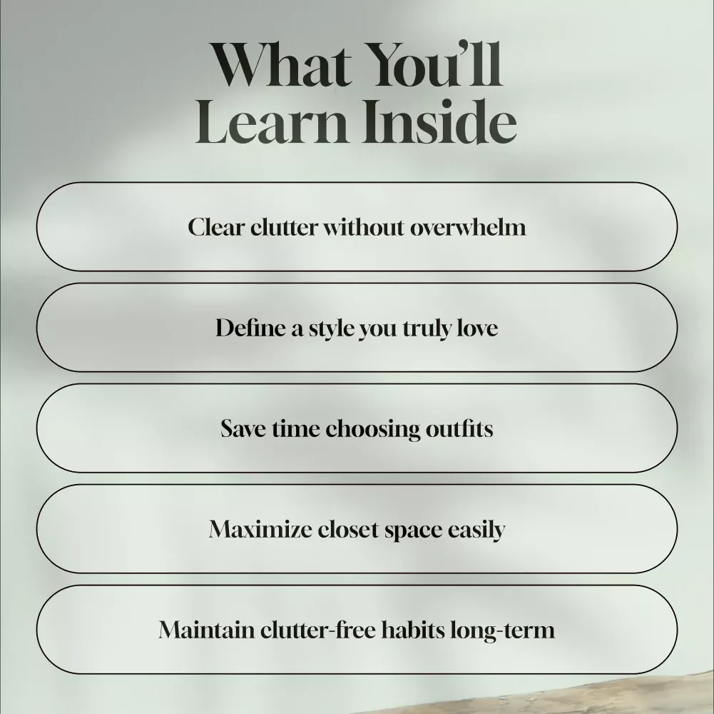 Clear the Clutter, Find Your Style | Closet Cleanout Guide | Digital Download eBook for Wardrobe Organization & Style Reset