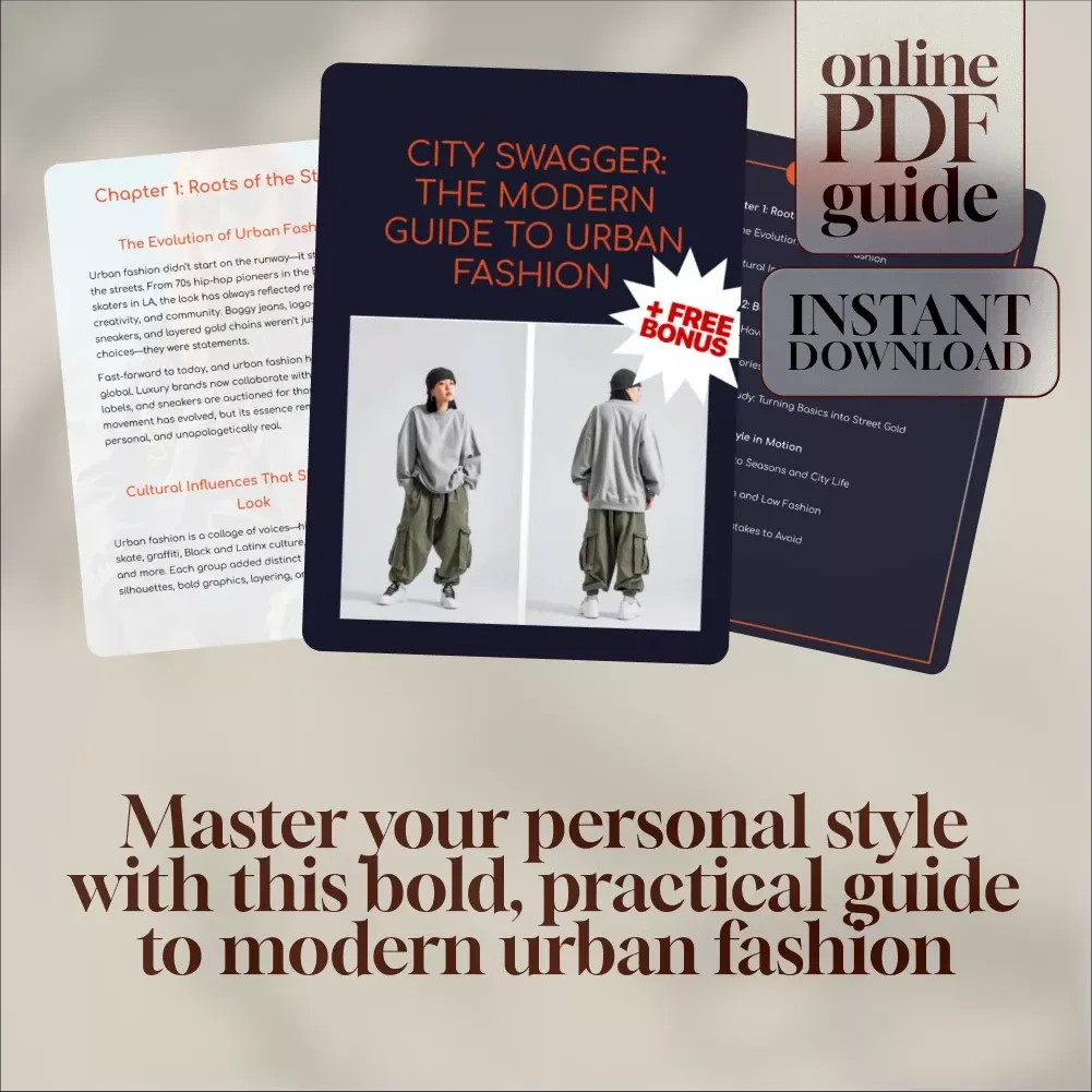 City Swagger: The Modern Guide to Urban Fashion | Digital Download Guide for Urban Fashion, Street Style Aesthetic, City Style Checklist, Fashion eBook PDF