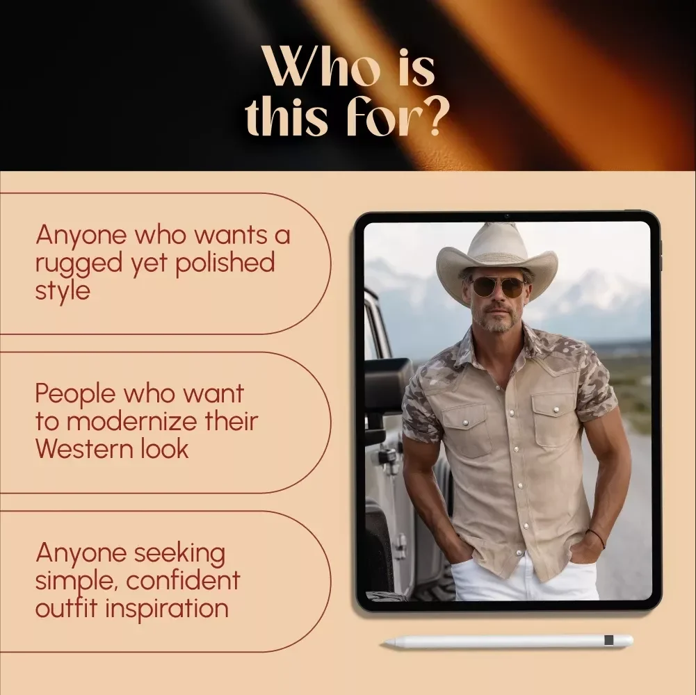 Rugged & Refined: The Modern Man’s Guide to Western Style | Digital Download eBook for Men’s Western Style Fashion, Wardrobe & Outfit Inspiration