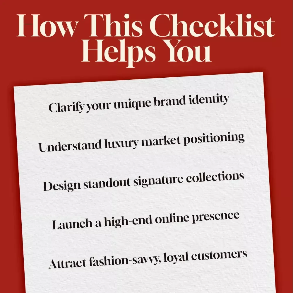 Launch Your Own Luxury Fashion Brand Checklist | Digital Download for Fashion Designers, Entrepreneurs & Boutique Owners | eBook, Guide & Startup Planner