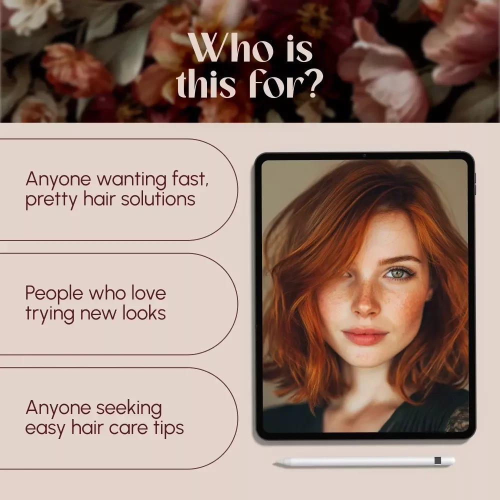 Cute & Easy Hairstyles for Every Mood | Digital Guide for Cute Hair Styles, Quick Braids, Messy Buns & Glamorous Updos