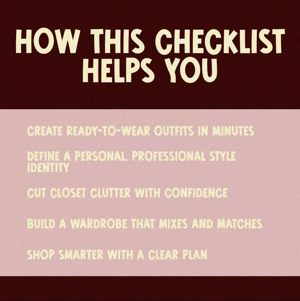 The Ultimate Work Capsule Wardrobe Checklist | Minimalist Office Fashion Guide | Digital Download Printable