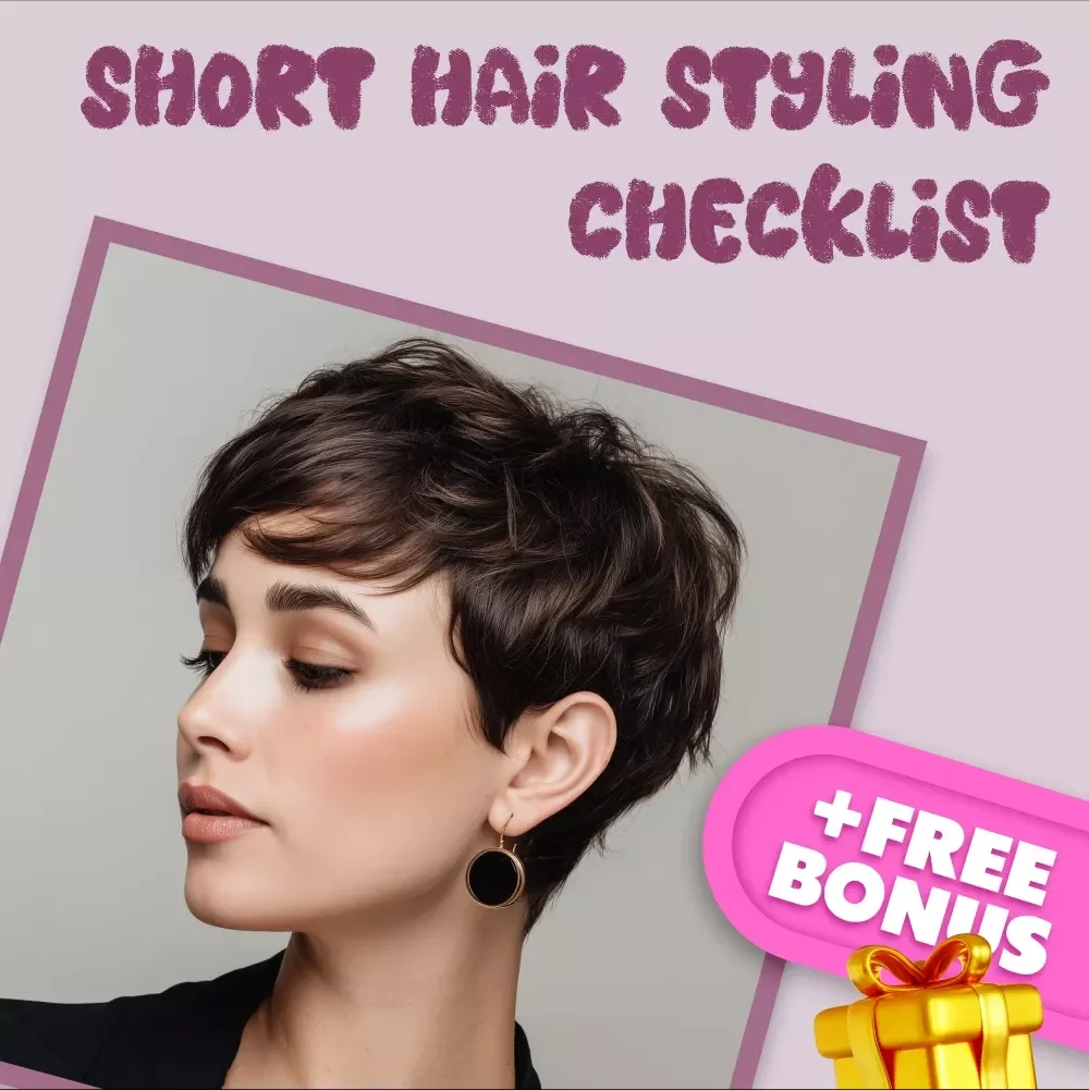 Short Hair Styling Checklist | How to Style Short Hair | Digital Download PDF for Short Haircuts