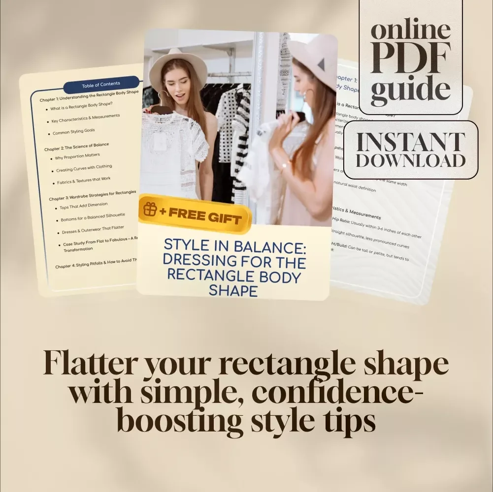 Style in Balance: Dressing for the Rectangle Body Shape – Digital Guide for Rectangle Body Shape Clothes, Styling Tips & Wardrobe Ideas