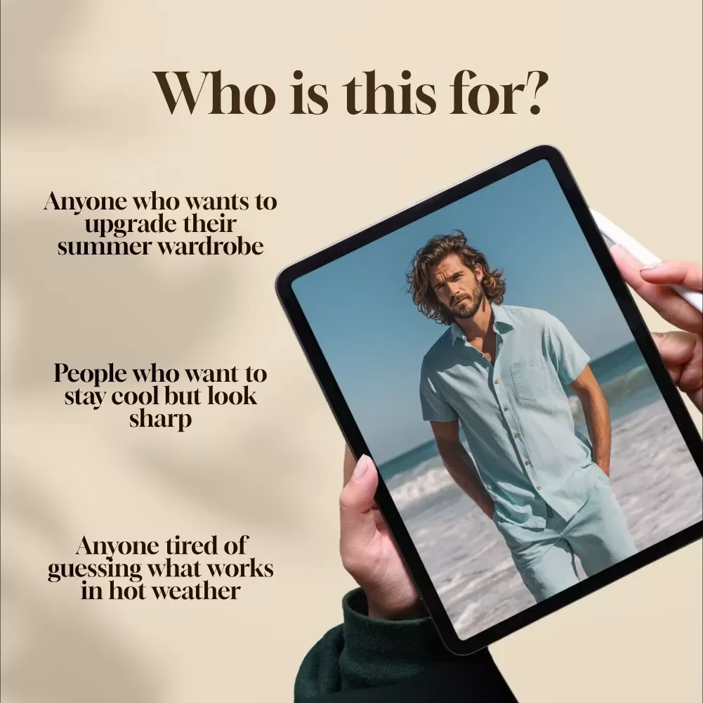 The Ultimate Men’s Guide to Summer Style – Digital Download for Effortless, Confident Mens Summer Style | eBook & Checklist for Warm Weather Fashion