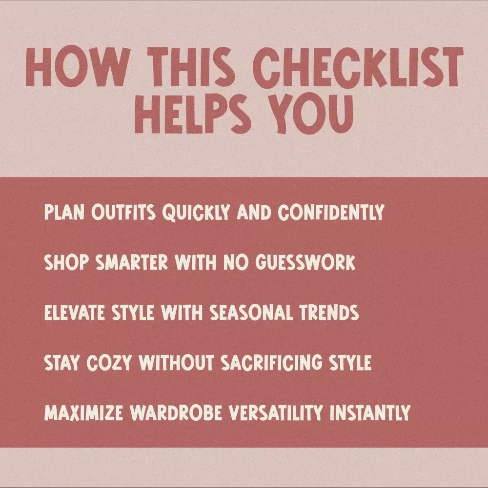 Fall Must-Haves: The Ultimate Accessory Checklist to Rock the Season | Printable PDF | Instant Digital Download | Must-Have Accessories for Fall Style Guide