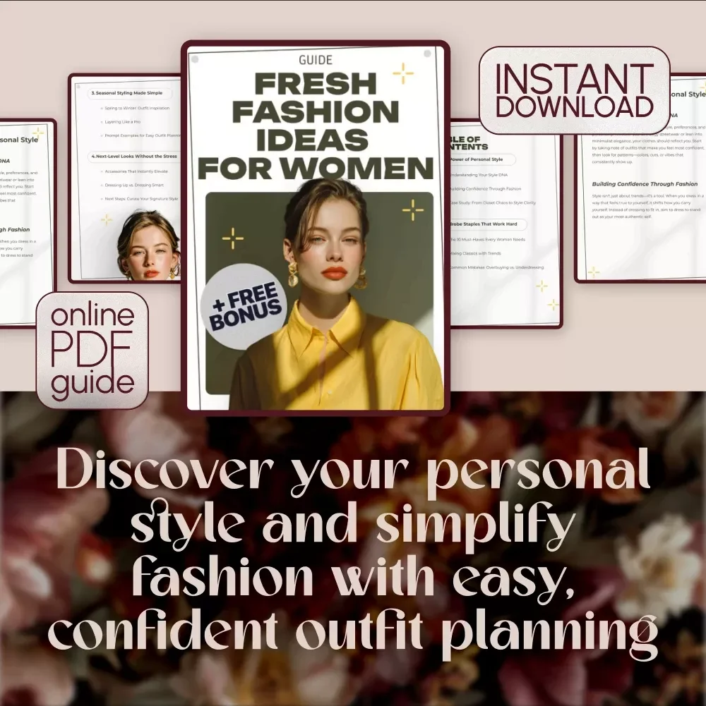 Fresh Fashion Ideas for Women | Digital Style Guide for Confident Wardrobe Planning, Outfit Inspiration & Personal Style