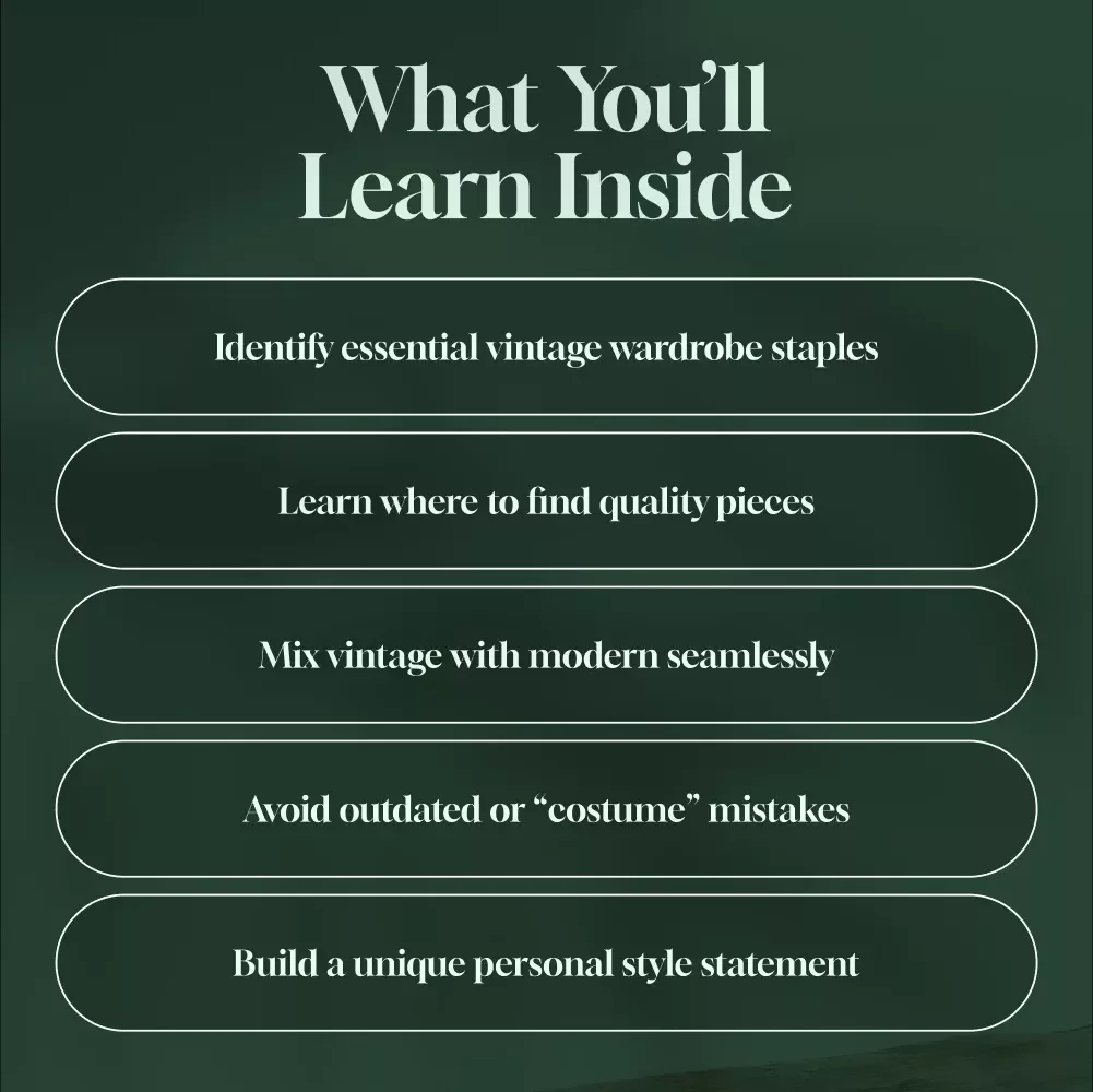 A Modern Man’s Guide to Vintage Style | Digital Download Guide for Timeless Vintage Style Men’s Fashion, Wardrobe Tips & Everyday Styling Inspiration