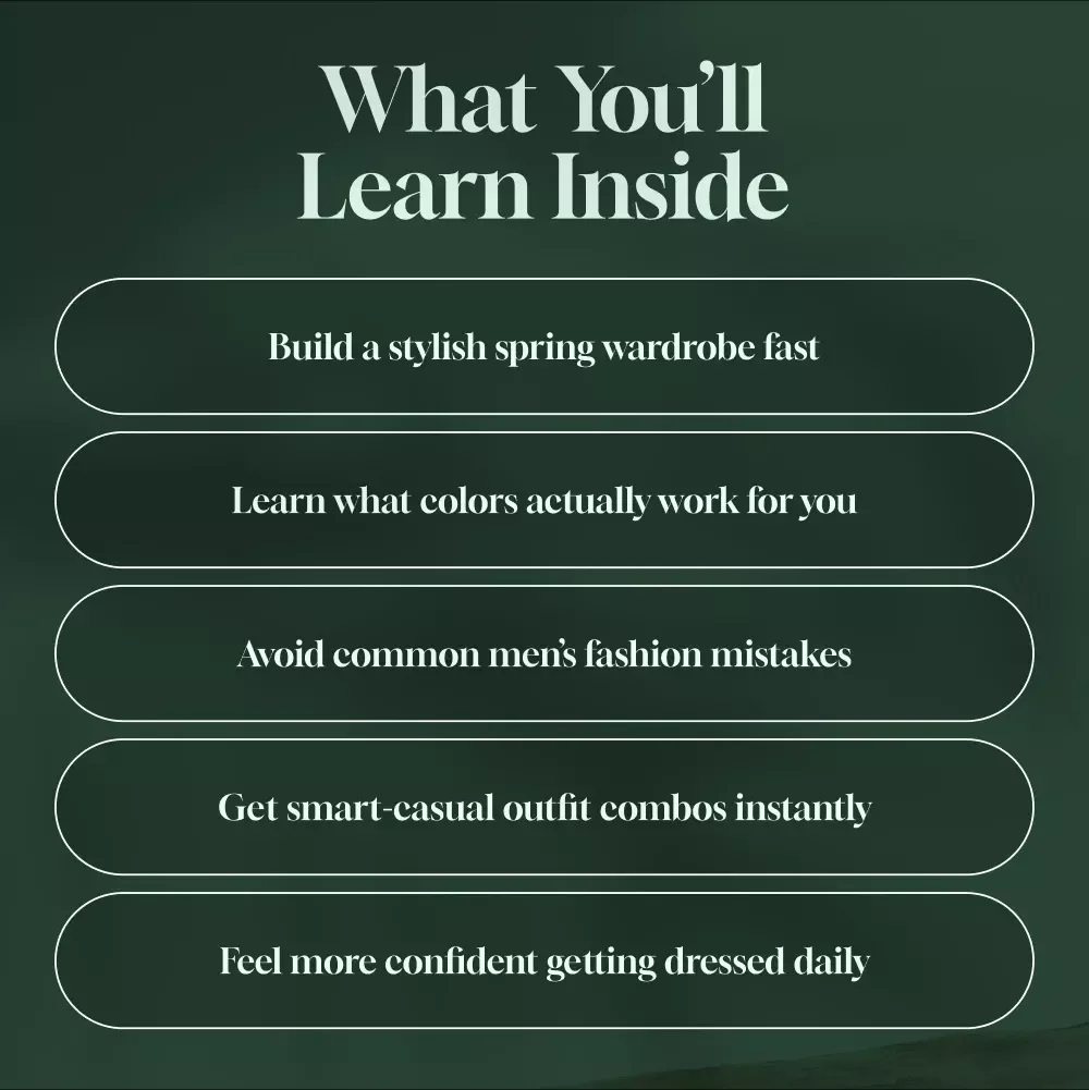 The Ultimate Men’s Guide to Spring Fashion | Spring Fashion for Men eBook, Style Checklist & Outfit Guide