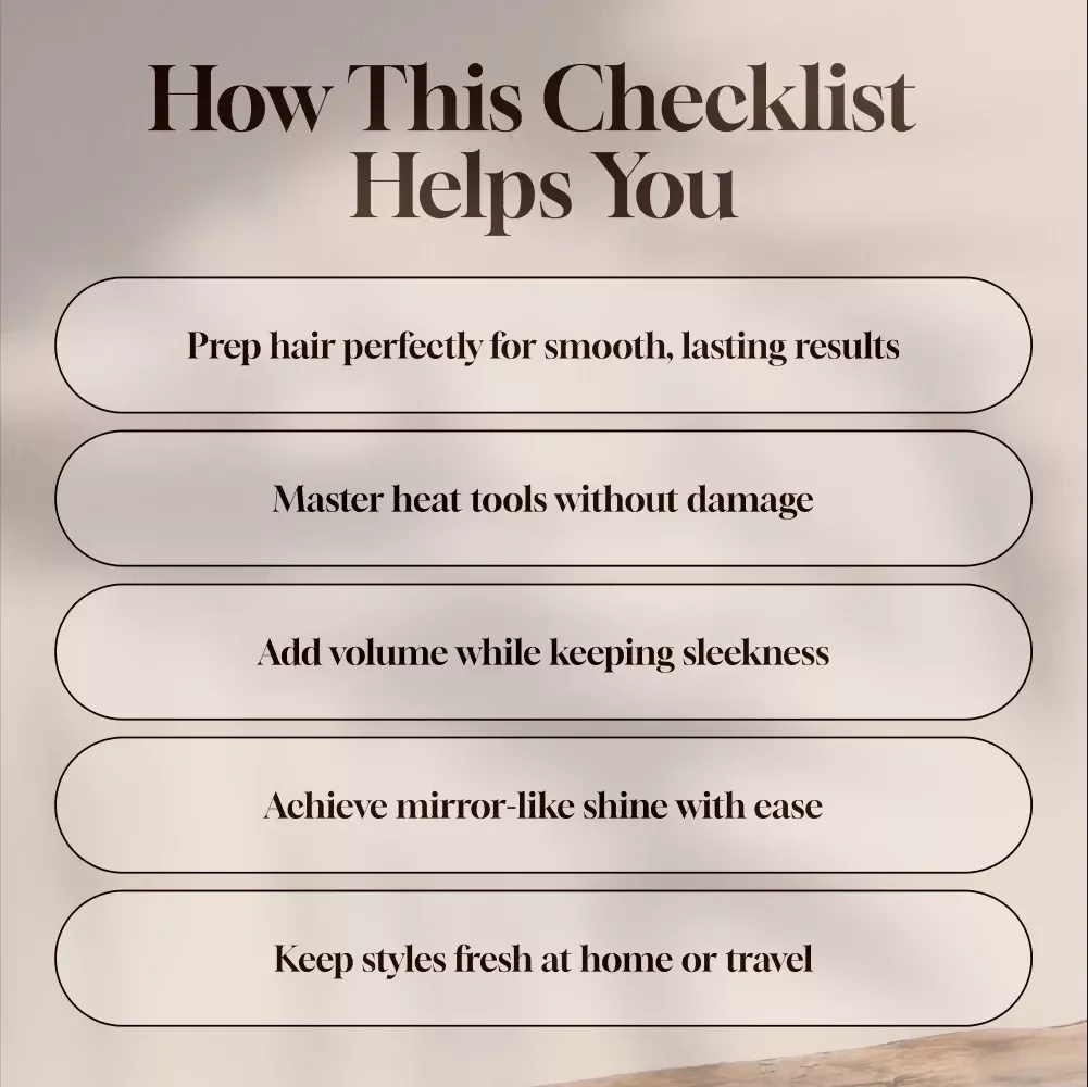 The Ultimate Checklist for Stunning Straight Hair | Digital Download Guide for Sleek Styling | How to Style Straight Hair eBook
