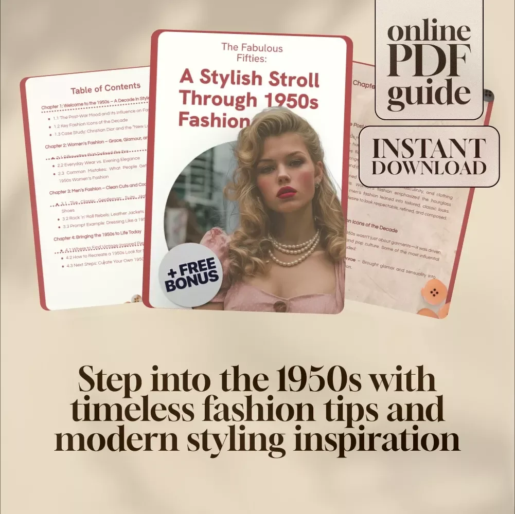 The Fabulous Fifties: A Stylish Stroll Through 1950s Fashion – Vintage Clothing Guide, Retro Style eBook & 1950 Styles of Clothing Inspiration