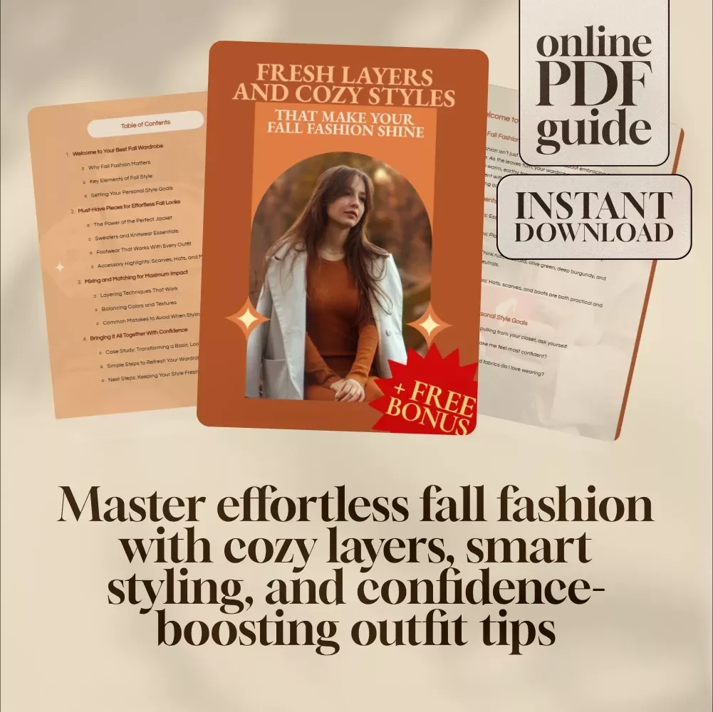 Fresh Layers and Cozy Styles That Make Your Fall Fashion Shine | Fall Fashion Must Haves Digital Guide for Effortless Layering, Outfit Inspiration & Seasonal Wardrobe Planning