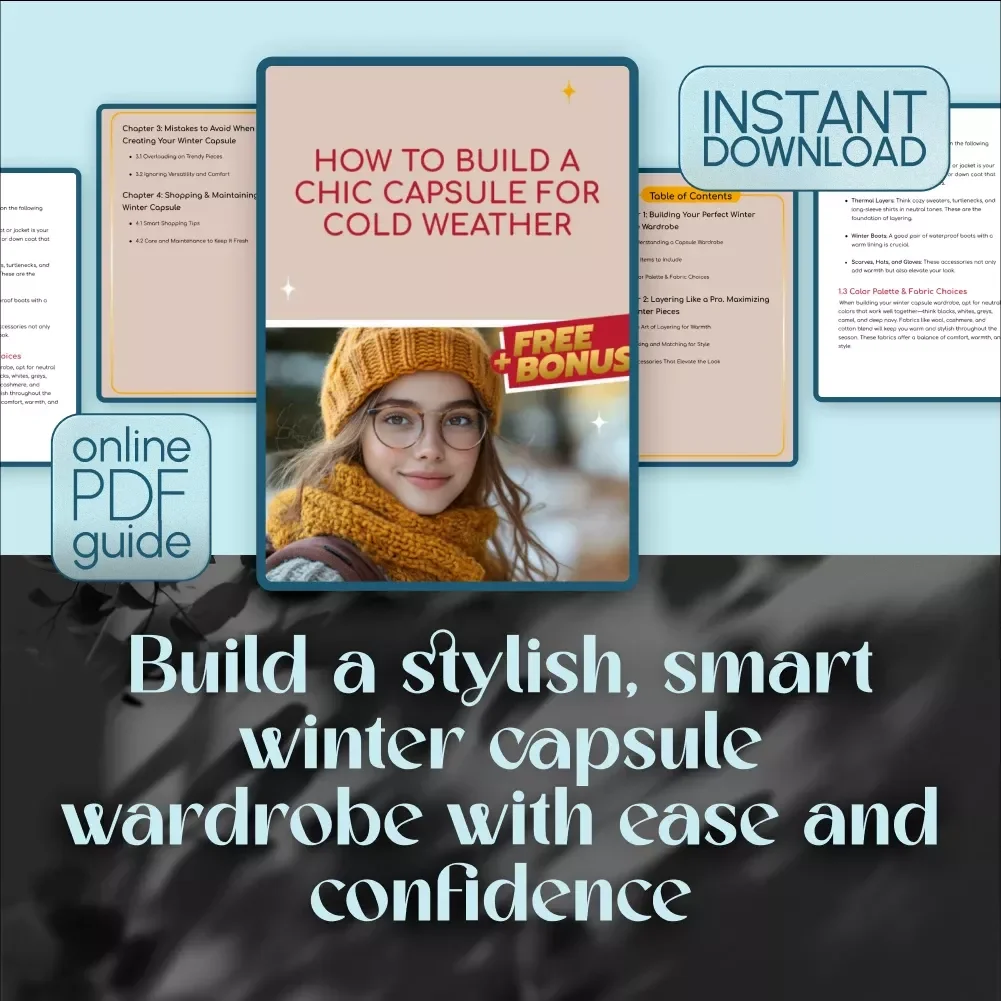How to Build a Chic Capsule for Cold Weather | Winter Capsule Wardrobe Guide | Digital Download
