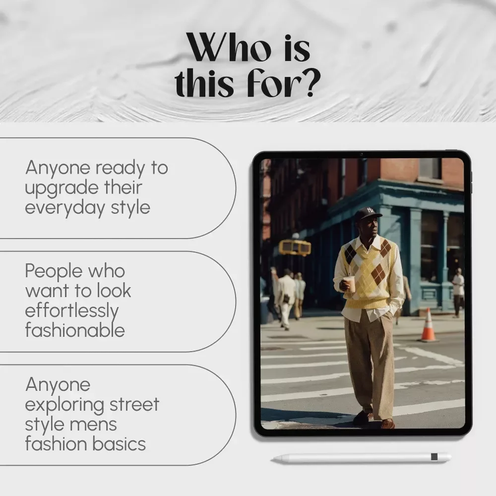 Street Style for Men: The Ultimate Guide to Effortless Cool | Street Style Mens Fashion Guide | Digital Download