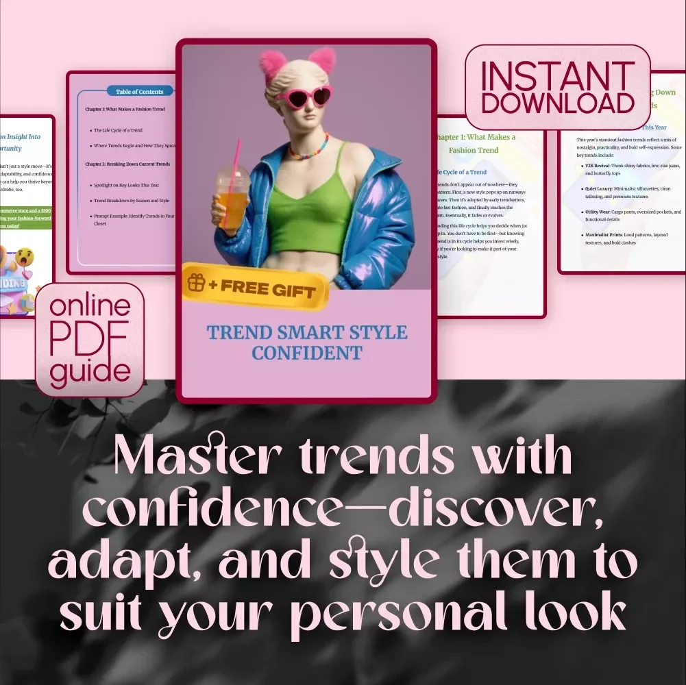 Trend Smart Style Confident | Fashion Trends Digital Guide for Seasonal Style, Wardrobe Planning & Trend Awareness