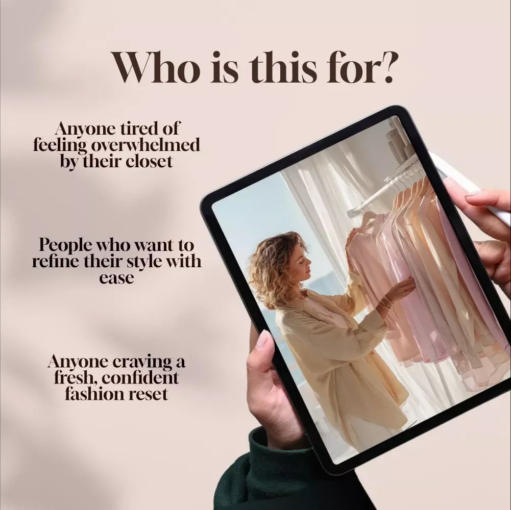 Style Challenge Calendar (30 Days to a Chic Wardrobe) – Printable Style Checklist, 30-Day Wardrobe Detox, Fashion eBook for Women, Digital Download