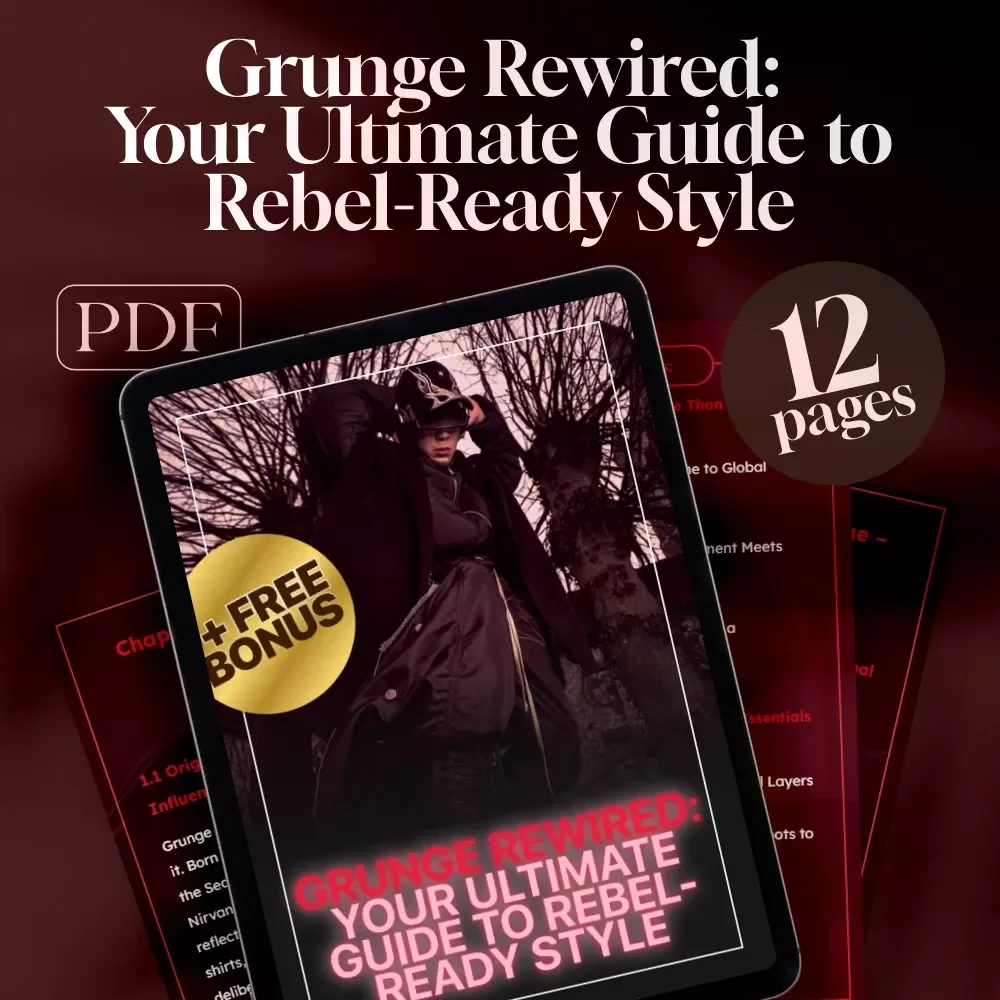 Grunge Rewired: Your Ultimate Guide to Rebel-Ready Style – Digital Download | Grunge Style Clothing Guide, 90s Fashion eBook, Alternative Outfit Inspiration