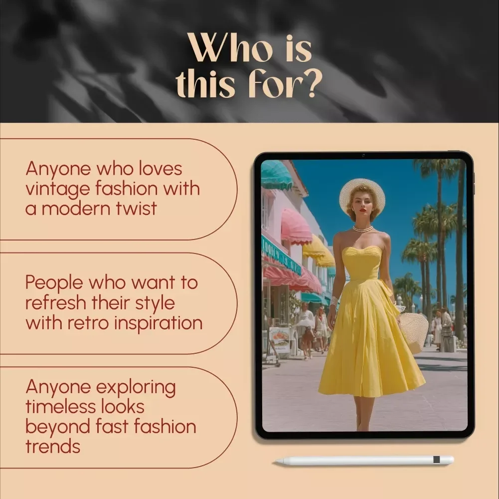 Timeless 50s Style: How to Rock Retro Chic Fashion – Vintage Clothing Guide, eBook & Styling Tips for Authentic 50s Style Clothing Lovers
