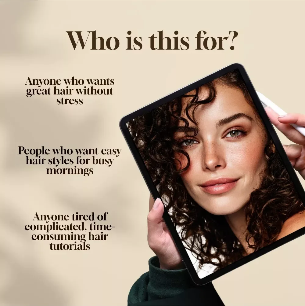 Beautiful Hair Made Simple with Styles You Can Actually Do | Easy Hair Styles Guide, Quick Hairstyles for Every Day, Digital Download