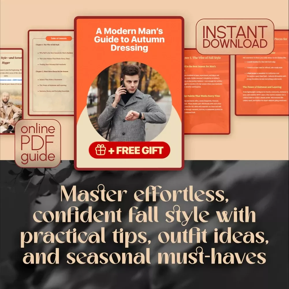 A Modern Man’s Guide to Autumn Dressing | Digital Download Style Guide for Men | Fall Men Style Tips, Outfit Inspiration, Layering & Seasonal Fashion Essentials