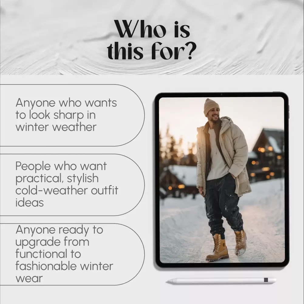 The Ultimate Men’s Winter Style Guide | Digital Download for Winter Style Men | Layering Tips, Wardrobe Essentials & Outfit Inspiration