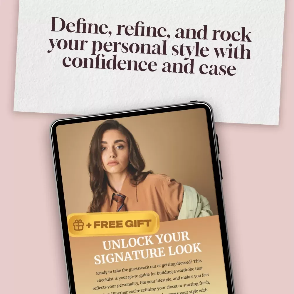 Unlock Your Signature Look | Women Fashion Style Guide & Printable Wardrobe Checklist | Digital Download for Personal Style & Closet Organization
