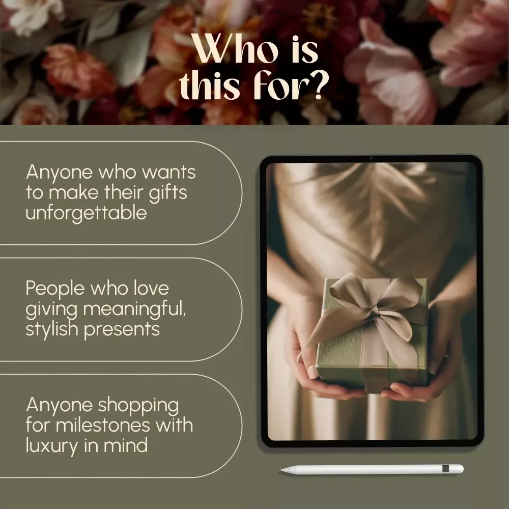 Gift Guide: Best Designer Pieces for Any Occasion – Luxury Gifting Guide | Digital Download | eBook for Designer Gift Ideas | Checklist for Designer Gifts