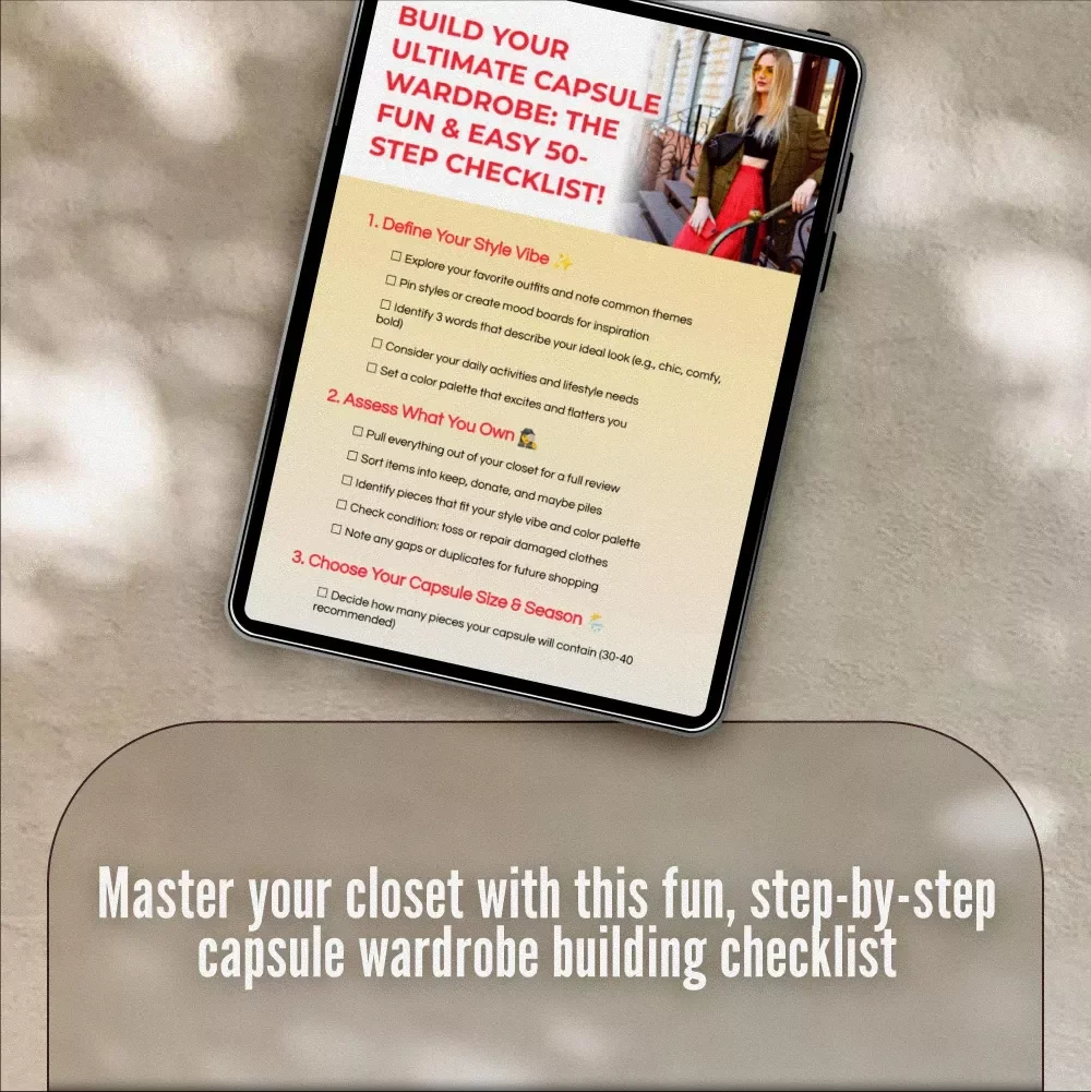 Build Your Ultimate Capsule Wardrobe: The Fun & Easy 50-Step Checklist | How to Build a Capsule Wardrobe Digital Download PDF
