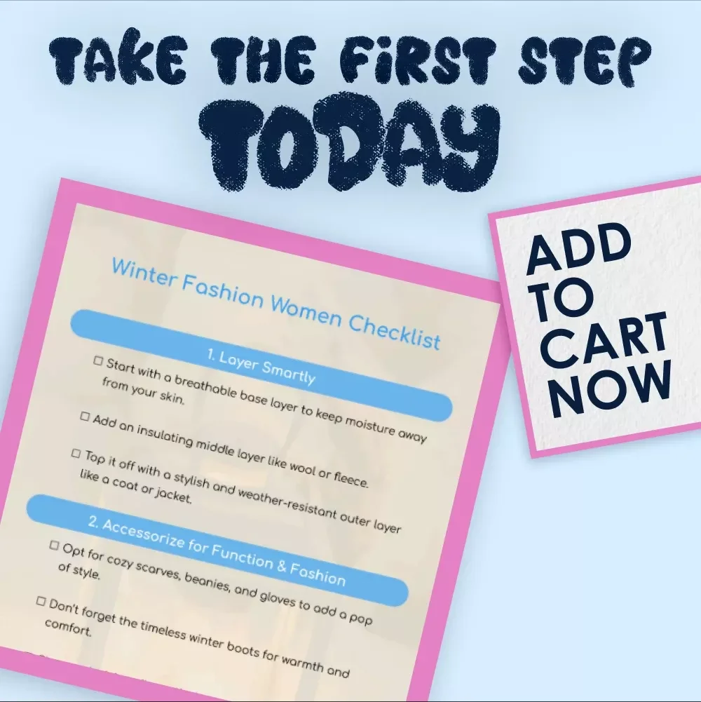 Winter Fashion Women Checklist | Stylish Cold Weather Outfit Planner | Digital Download Fashion Guide for Women