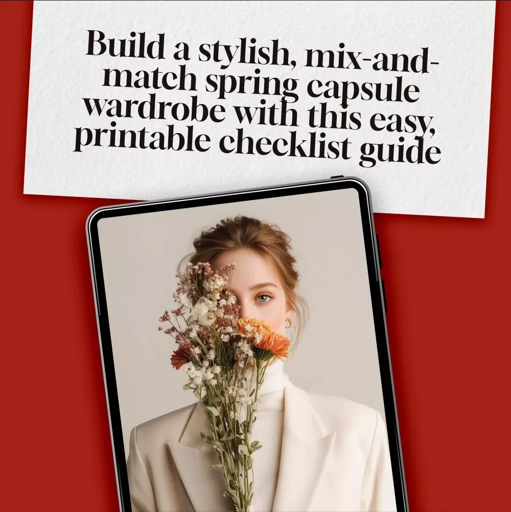 Spring Capsule Wardrobe Checklist | Minimalist Spring Closet Guide | Printable Digital Download | Spring Capsule Wardrobe Planner