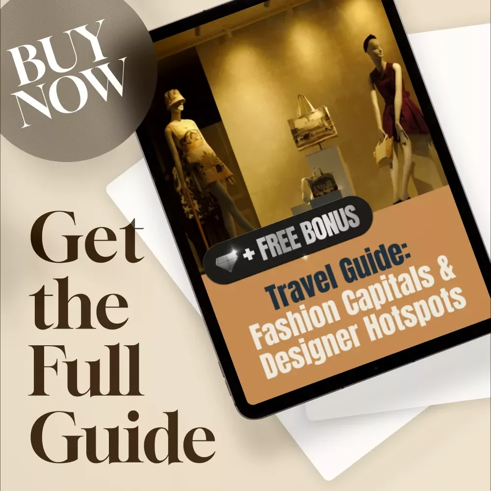 Travel Guide: Fashion Capitals & Designer Hotspots | Digital Download eBook | Style Travel Guide, Fashion Week Checklist, Fashion Travel Guide