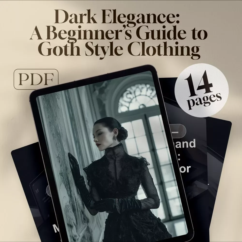 Dark Elegance: A Beginner’s Guide to Goth Style Clothing | Digital Guide for Goth Fashion Lovers, eBook on Goth Style Clothing, Goth Aesthetic Download