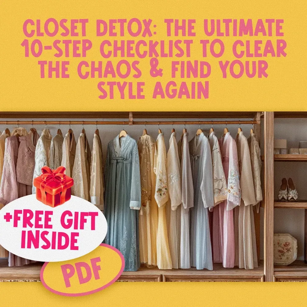 Closet Detox: The Ultimate 10-Step Checklist to Clear the Chaos & Find Your Style Again | Declutter Closet Digital Download, Printable Wardrobe Organization Guide