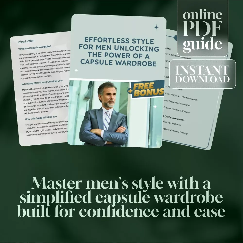Effortless Style for Men: Unlocking the Power of a Capsule Wardrobe | Minimalist Capsule Wardrobe Men Guide | Digital Download eBook for Men’s Fashion
