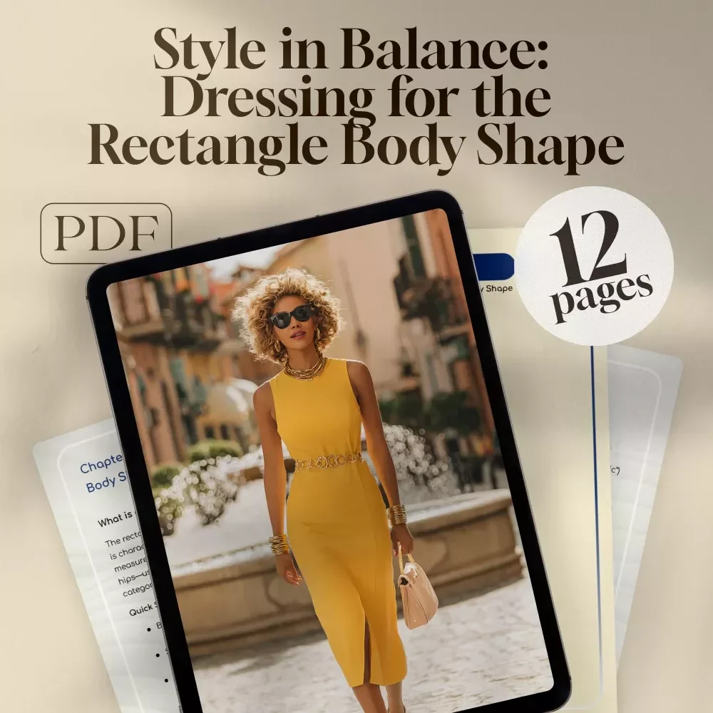 Style in Balance: Dressing for the Rectangle Body Shape – Digital Guide for Rectangle Body Shape Clothes, Styling Tips & Wardrobe Ideas
