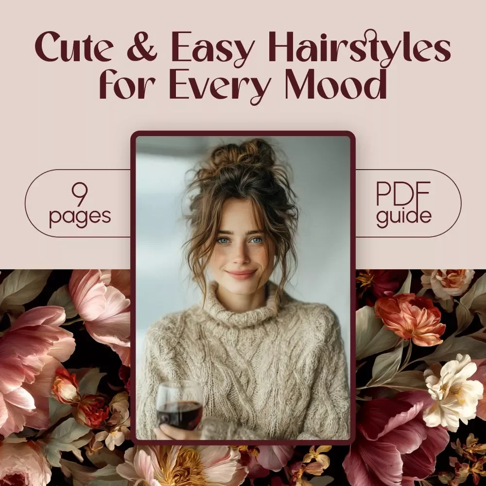 Cute & Easy Hairstyles for Every Mood | Digital Guide for Cute Hair Styles, Quick Braids, Messy Buns & Glamorous Updos