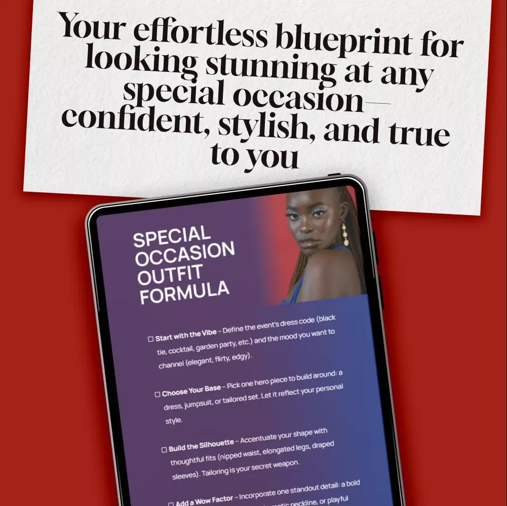 Special Occasion Outfit Formula Checklist | Digital Download | Event Style Guide | eBook for Dressing Up | Occasionwear Fashion Formula | Style Checklist