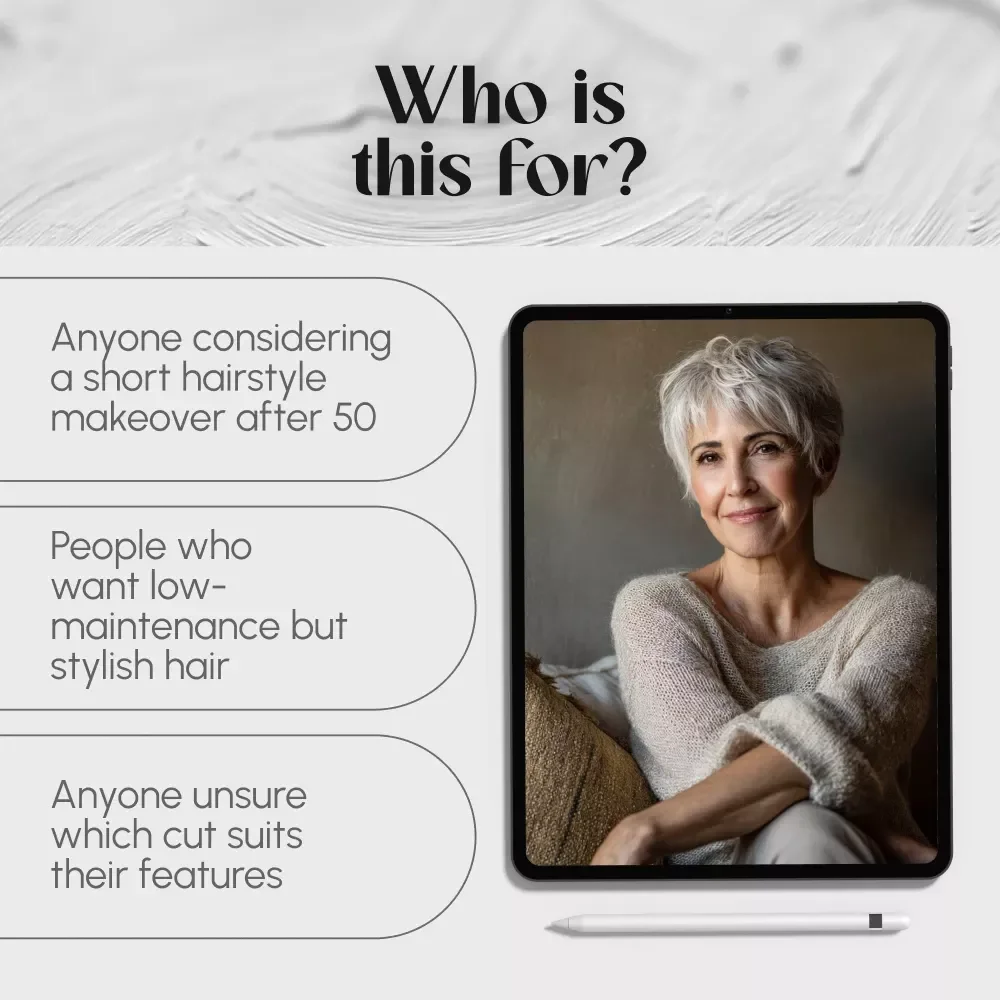 Chic & Ageless: The Ultimate Guide to Short Hairstyles for Older Women | Digital Download | Short Hair Styles for Older Women Guide