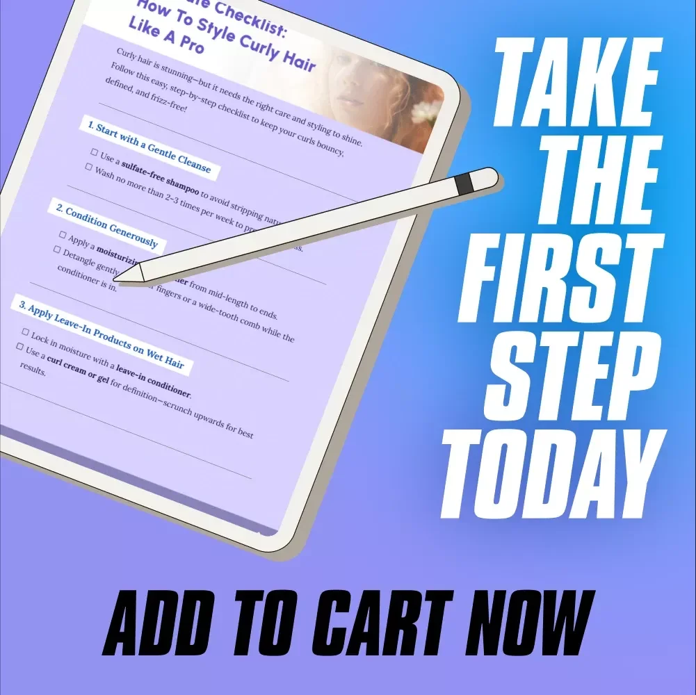 Ultimate Checklist: How to Style Curly Hair Like a Pro | Digital Download Hair Care Guide for Perfect Curls, Curl Styling Tips & Step-by-Step Routine