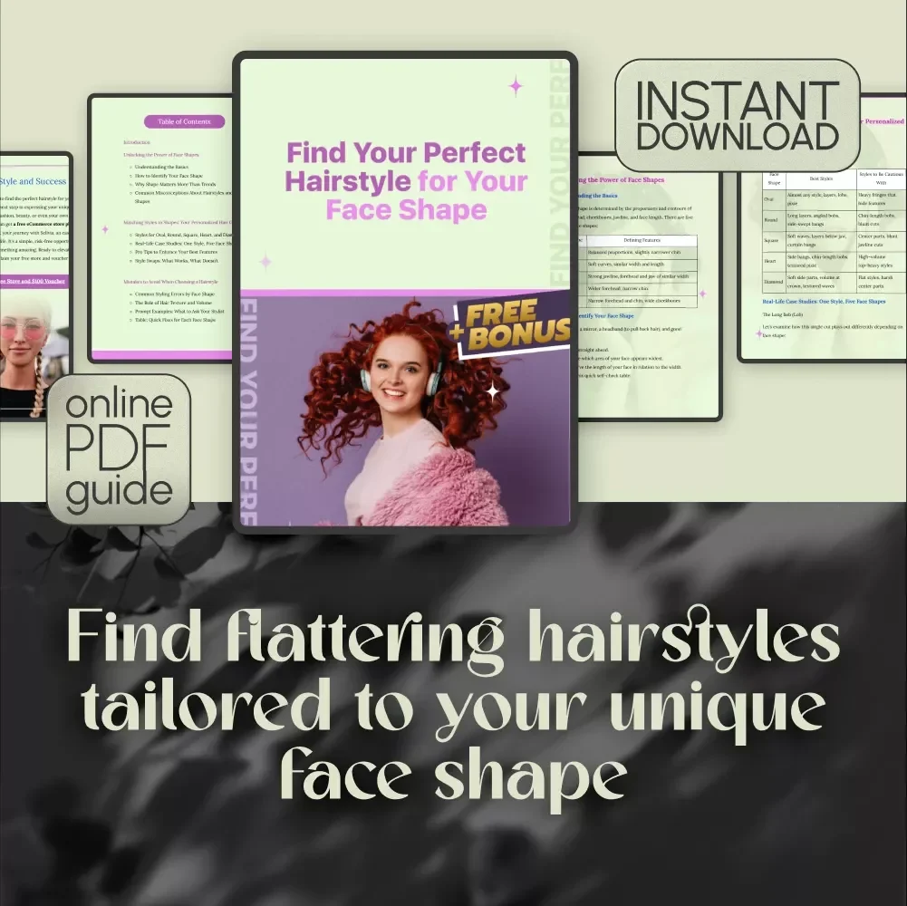 Find Your Perfect Hairstyle for Your Face Shape – Complete Digital Guide to Choosing the Best Hair Style for My Face Shape, Styles for Oval, Round, Square, Heart & Diamond Faces