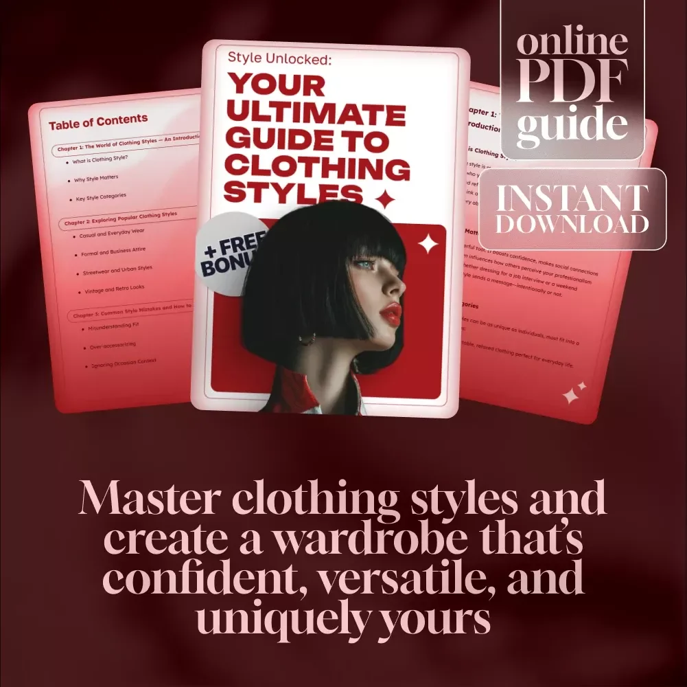 Style Unlocked: Your Ultimate Guide to Clothing Styles | Digital Fashion Guide for Casual, Formal, Streetwear, Vintage & Retro Looks