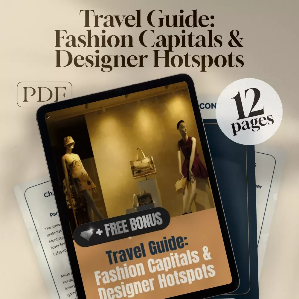 Travel Guide: Fashion Capitals & Designer Hotspots | Digital Download eBook | Style Travel Guide, Fashion Week Checklist, Fashion Travel Guide